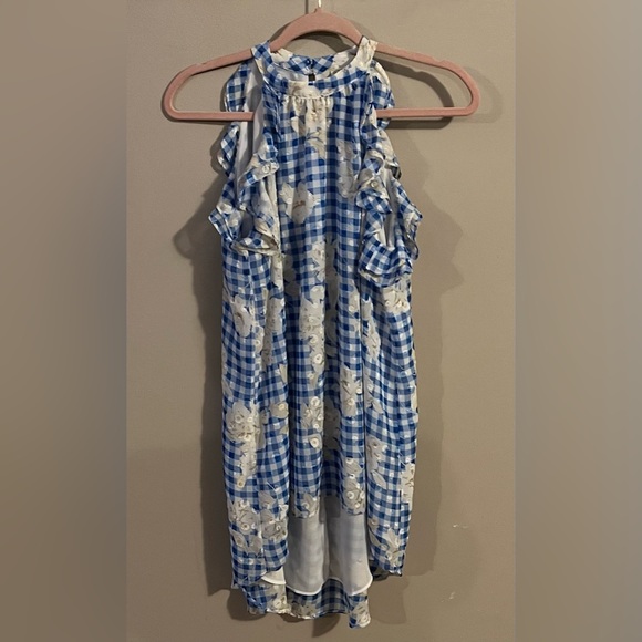 Cato Tops - $6💙Bundled Cato Blue/White Gingham High Low Tank
